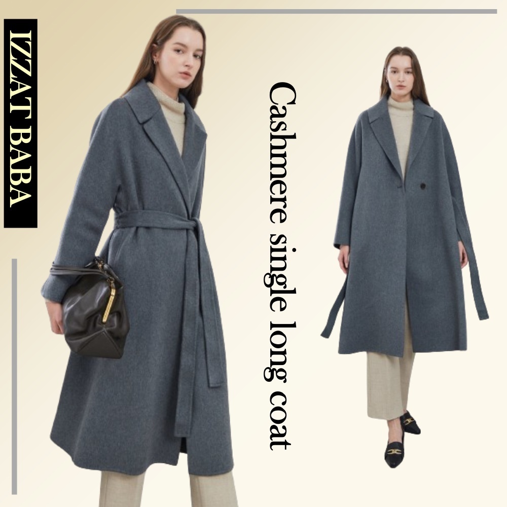 IZZAT BABA カシミアシングルロングコート