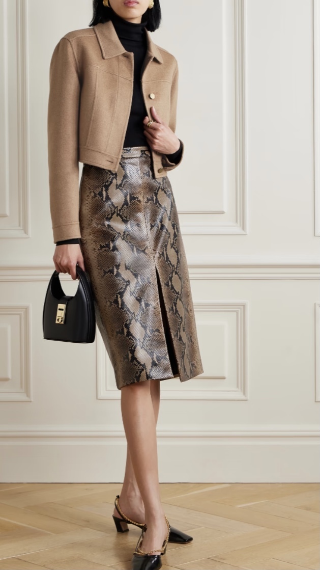 【MAX MARA】Foglia cropped camel wool-felt jacket ジャケット