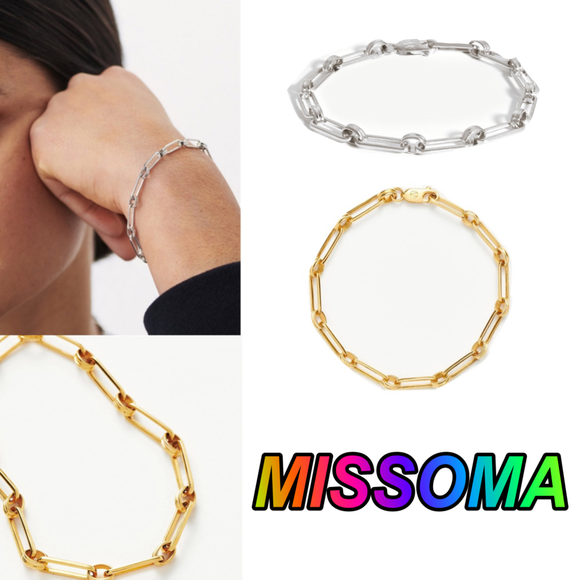 ◆MISSOMA◆ イージスチェーンロゴブレスレット