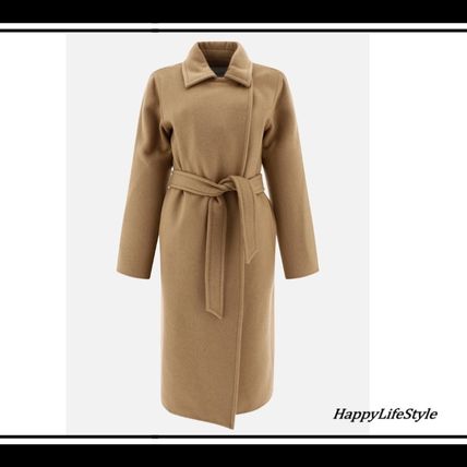 MaxMara More Coats Casual Style Cashmere Plain Medium Long Party Style