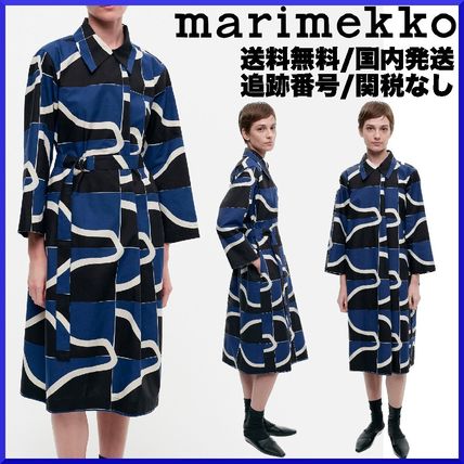 marimekko Dresses Casual Style Cropped Long Sleeves Cotton Medium Office Style