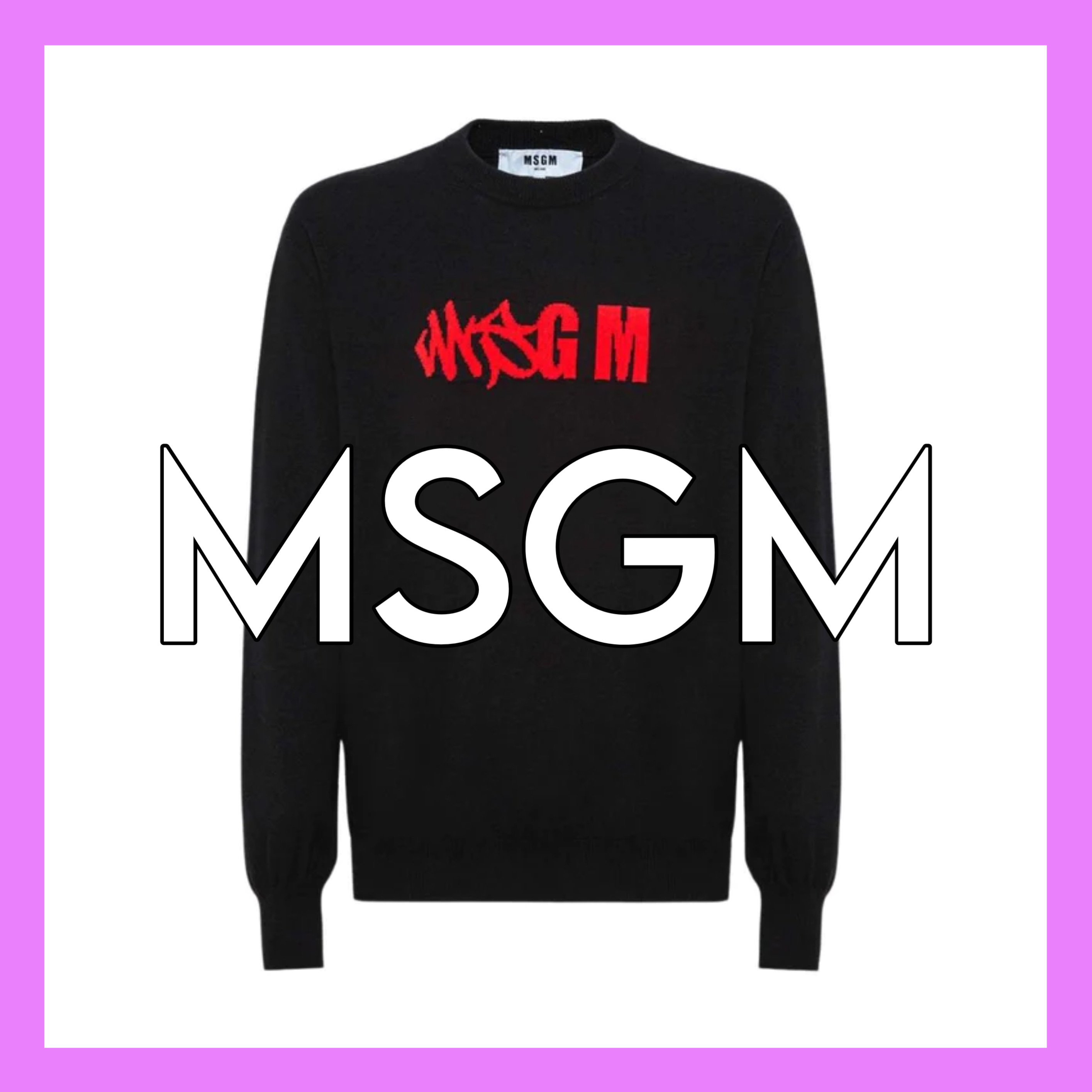 MSGM☆Black Logo Sweater【UK発】