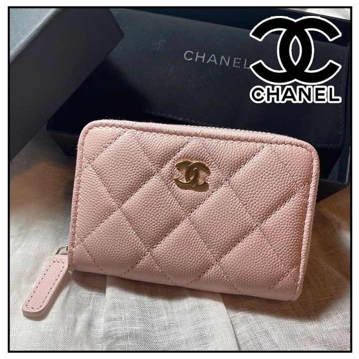 【限定CC♪】CHANEL ミニ財布 ジップ コインパース ピンク CHANEL】 ジップコインパース ピンク 財布・小物