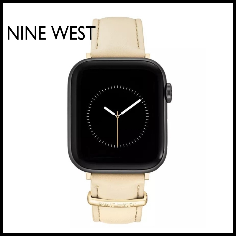 NINE WEST★アイボリー＆ゴールドが上品アップルウォッチバンド
