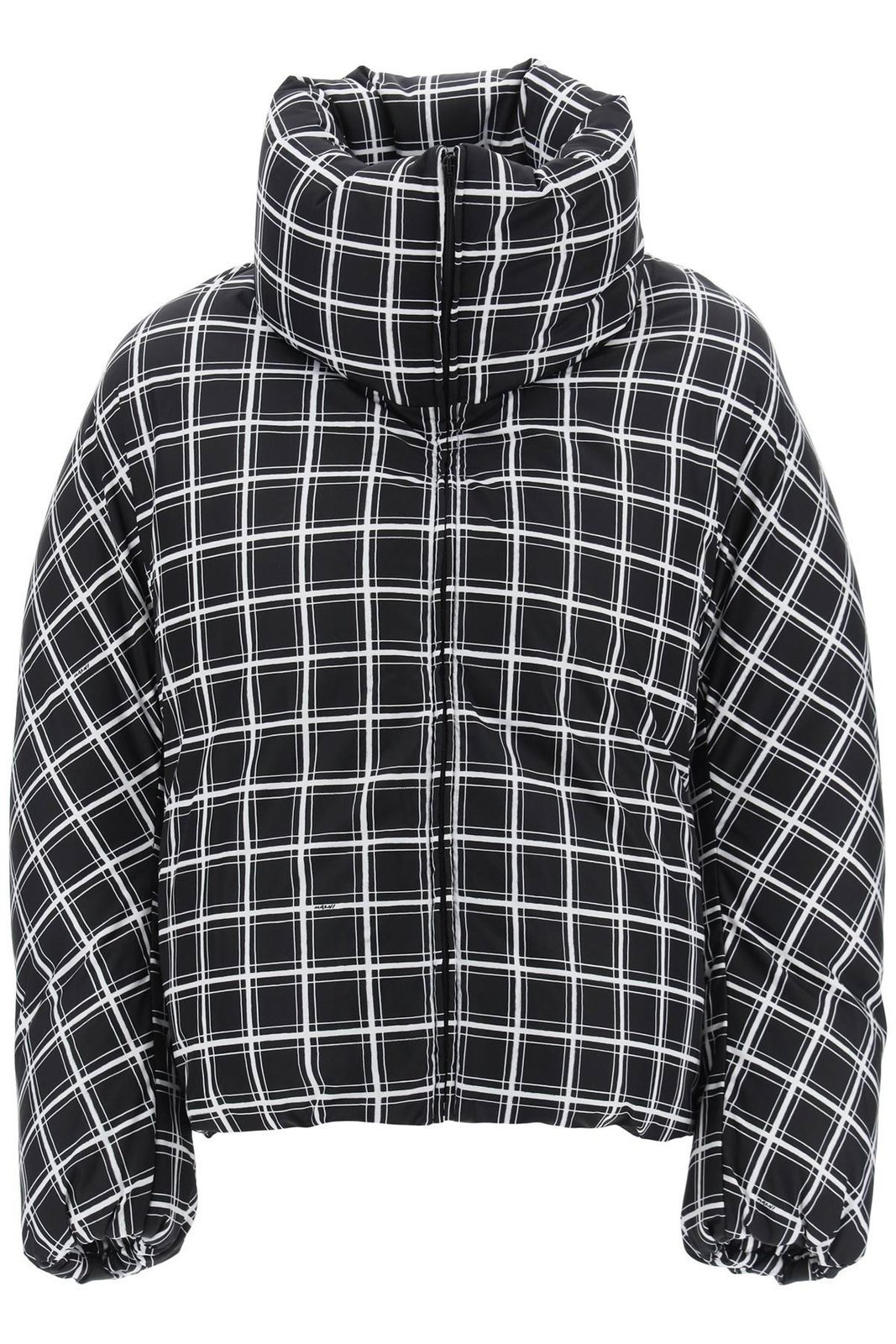 MARNI】チェック オーバーサイズ ダウンジャケット ブラック