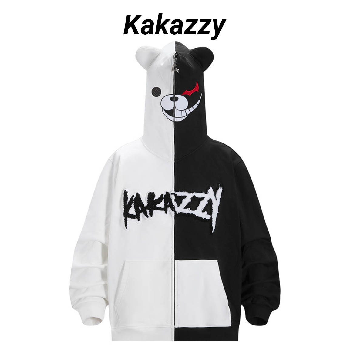 ◆Kakazzy◆Eyes Can See Full Zip 長袖パーカー White 送料込