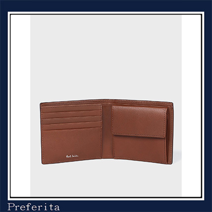 Paul Smith】2つ折り財布 マーブルレザー 折りたたみ財布
