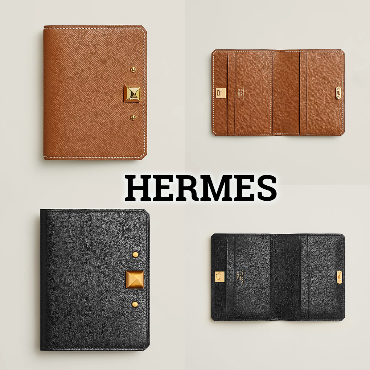 新作*HERMES メドールマダム カーフスキンカードホルダー