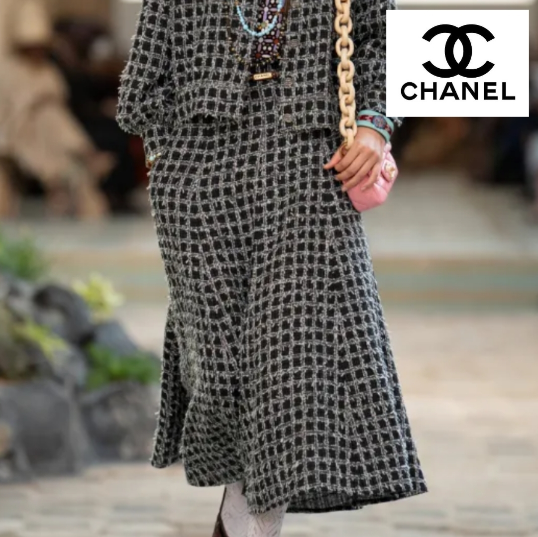 【CHANEL】門りょうさん着用★ウールツイード ロングスカート