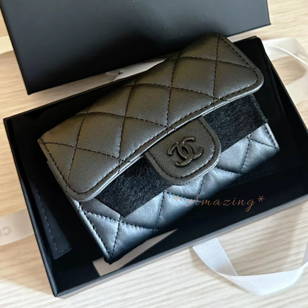 【SOBLACKで魅力的♡】CHANEL カードケース 限定☆オールブラック】 CHANEL カードケースSoBlack (CHANEL