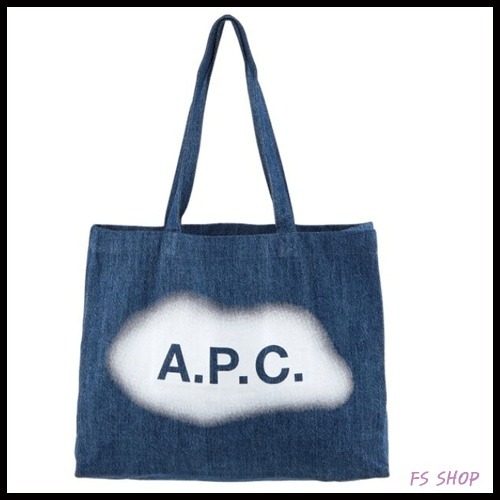 A.P.C. (正規品/送料関税込み) LOGO DENIM TOTE BAG