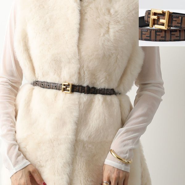 FENDI ベルト 8C0648 AQ1J FFバックル ナローベルト