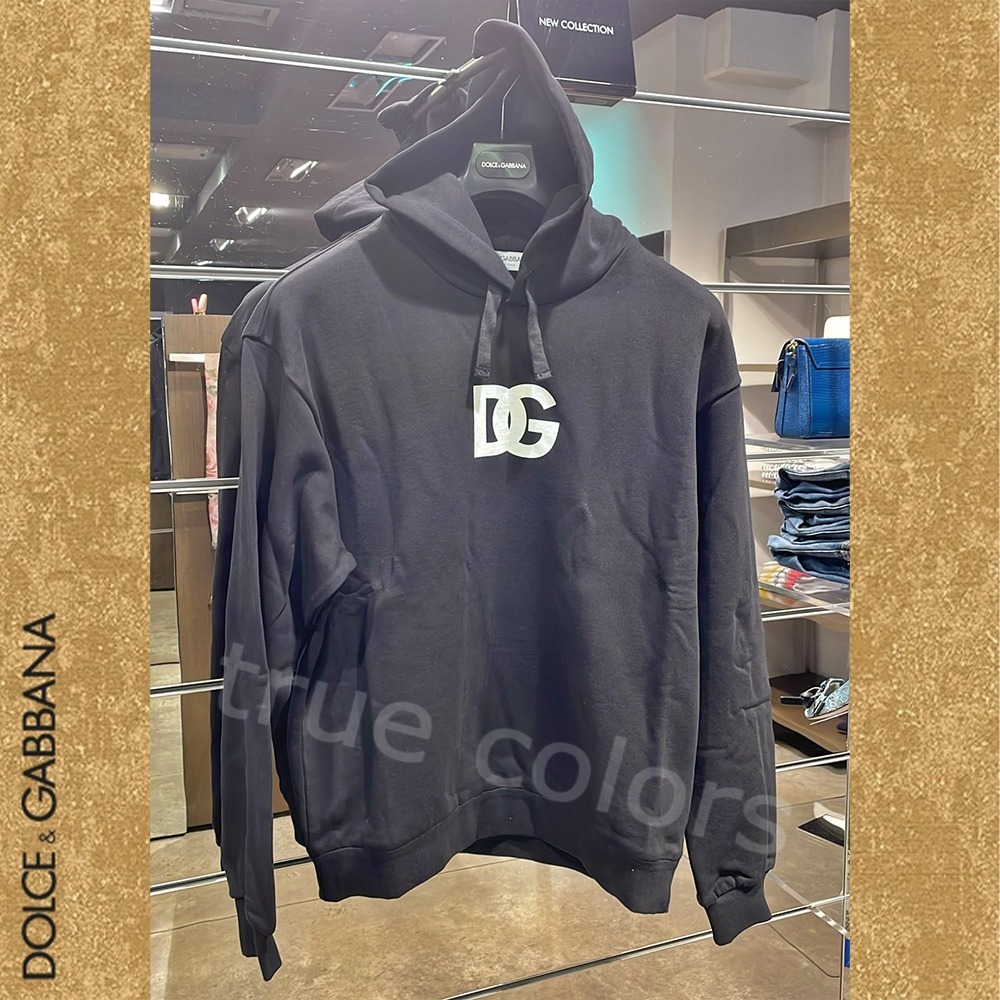 DOLCE&GABBANA ドルガバ DGロゴ コットン製 パーカー *BLACK