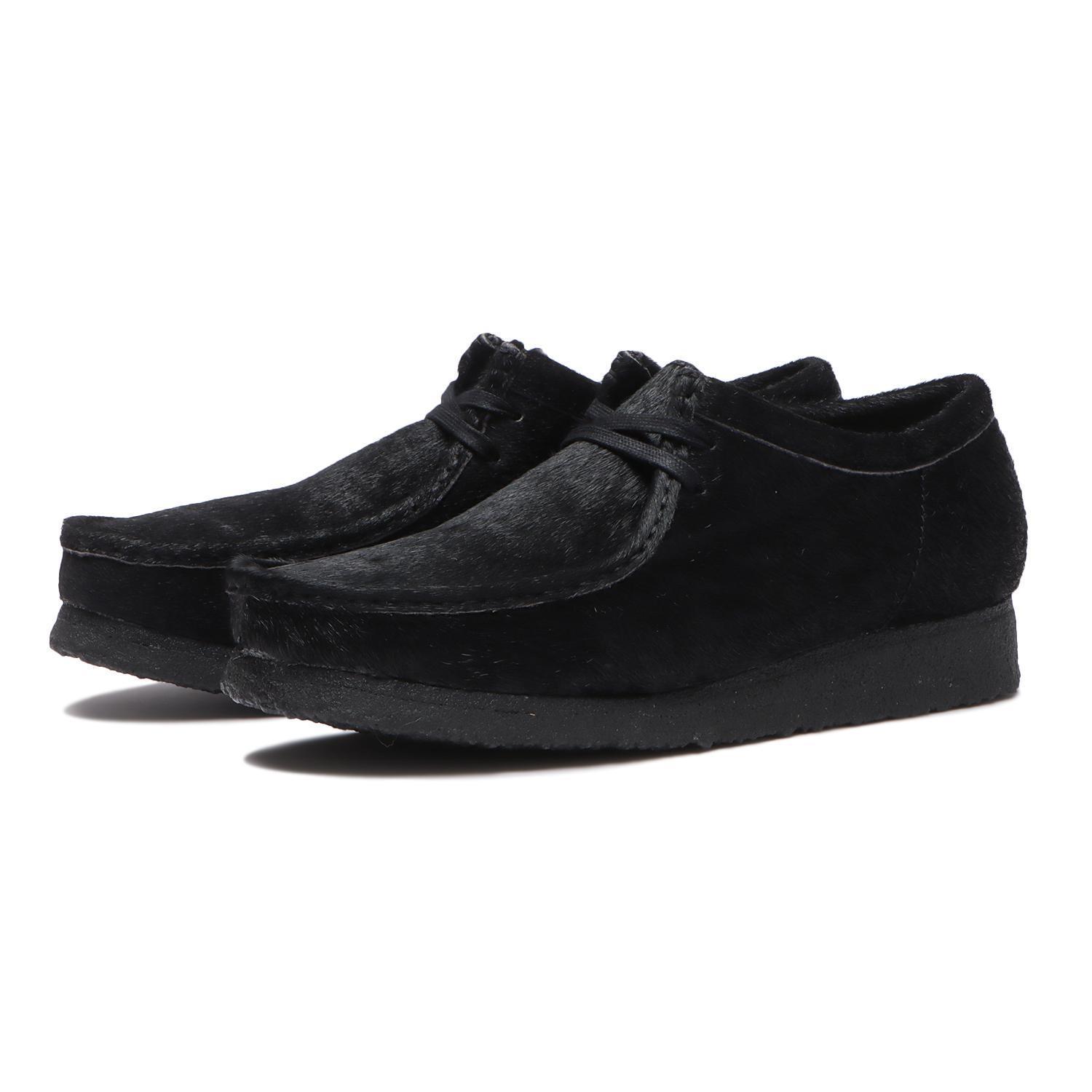 国内配送 CLARKS WALLABEE BLACK HAIR ON