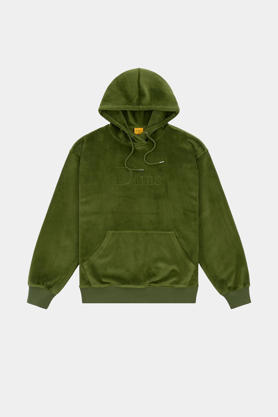 【DIME】 Classic Velour Hoodie / Cedar Green