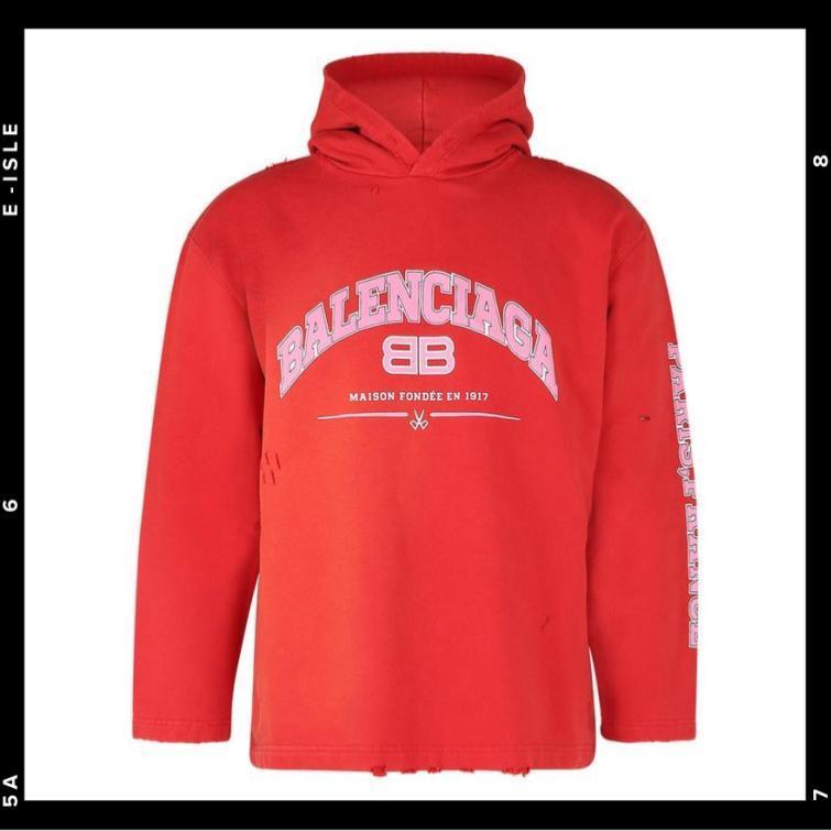 希少【Balenciaga】MaisonBalenciagaクロップドプリントパーカー