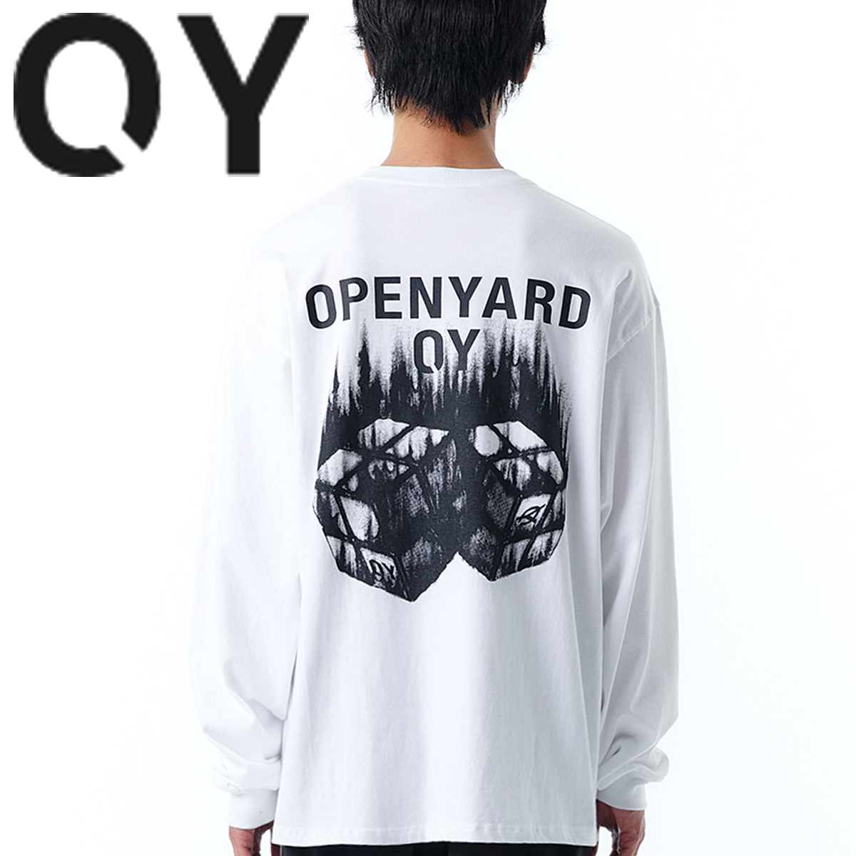 ★OY★FLAME CUBE LONG SLEEVE-WHITE★正規品/韓国直送料込/人気