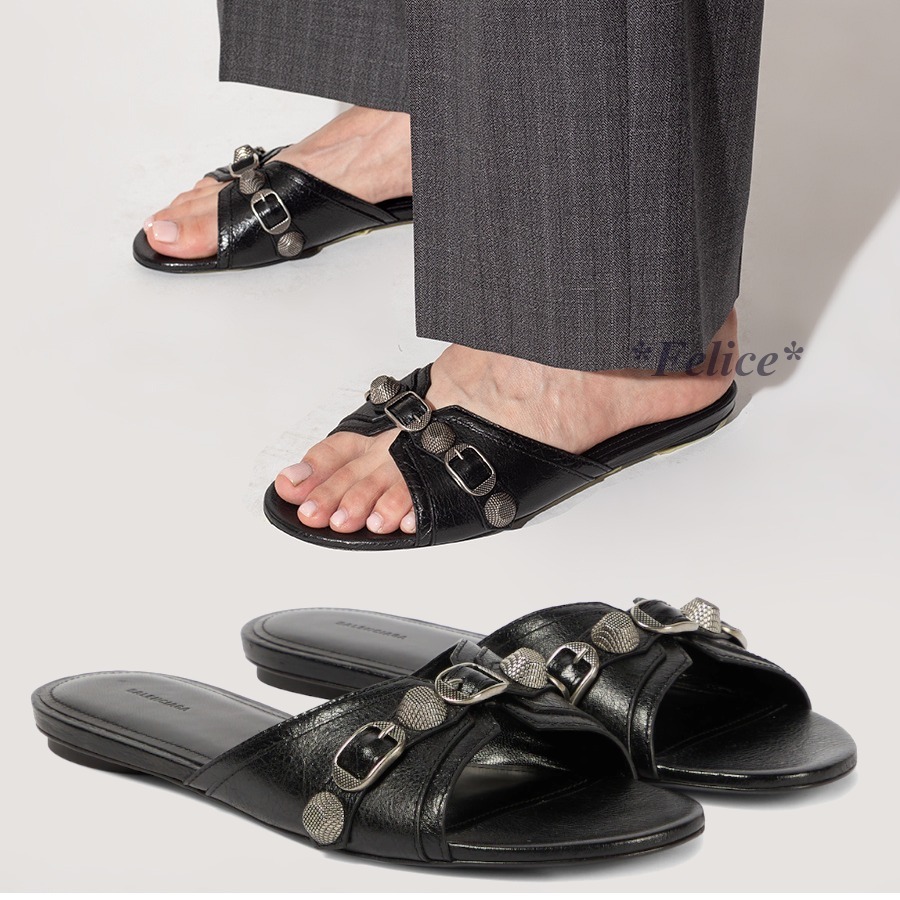 【BALENCIAGA】 カゴール レザーサンダル 関税/送料込