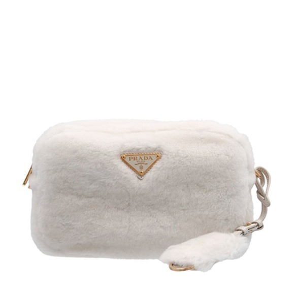 《PRADA》 1BH192 3OO 2EC9 F0009 シアリングショルダーバッグ