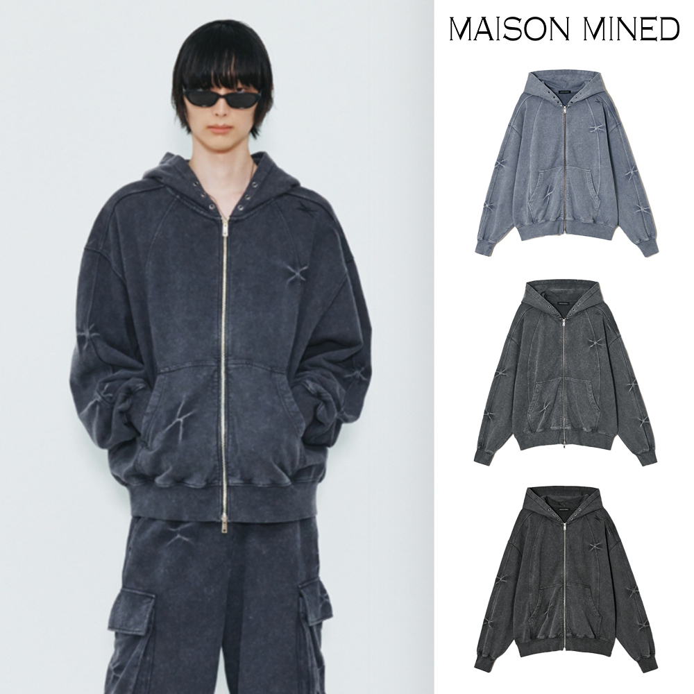【MAISON MINED】23FW★ PINCH WASHED HOOD ZIP-UP