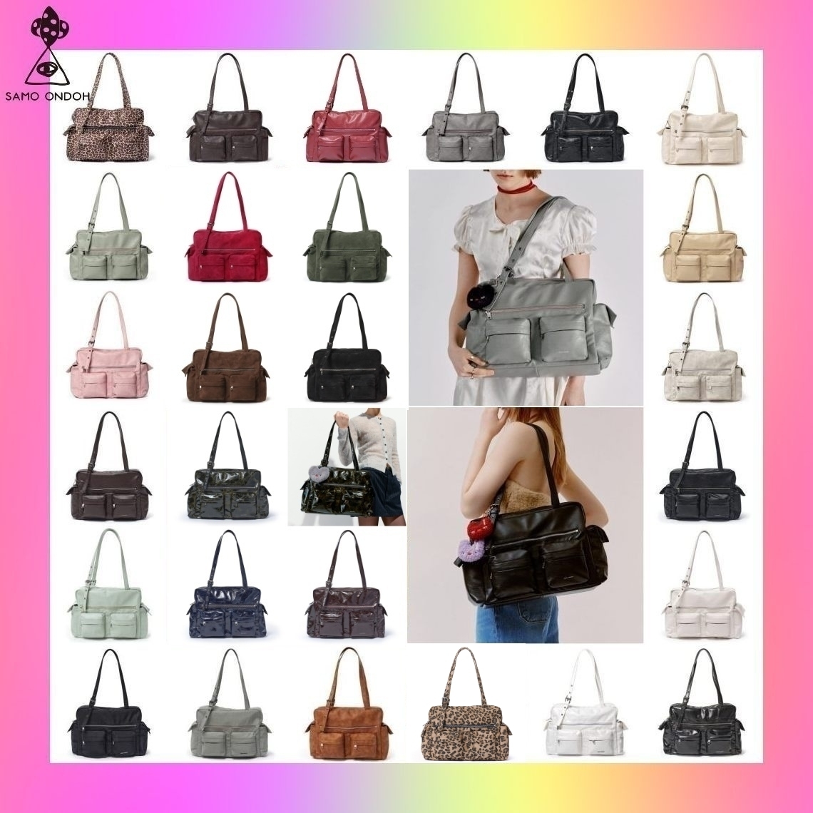 【SAMO ONDOH】韓国人気新作★ Pocket Utility Bag L