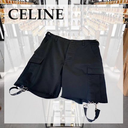 CELINE More Shorts shorts with celine straps in cotton