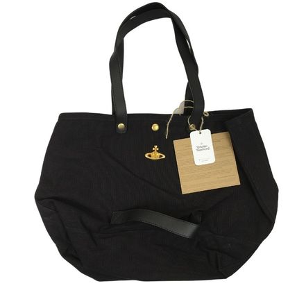 Vivienne Westwood Totes Unisex Canvas A4 Plain Logo Totes