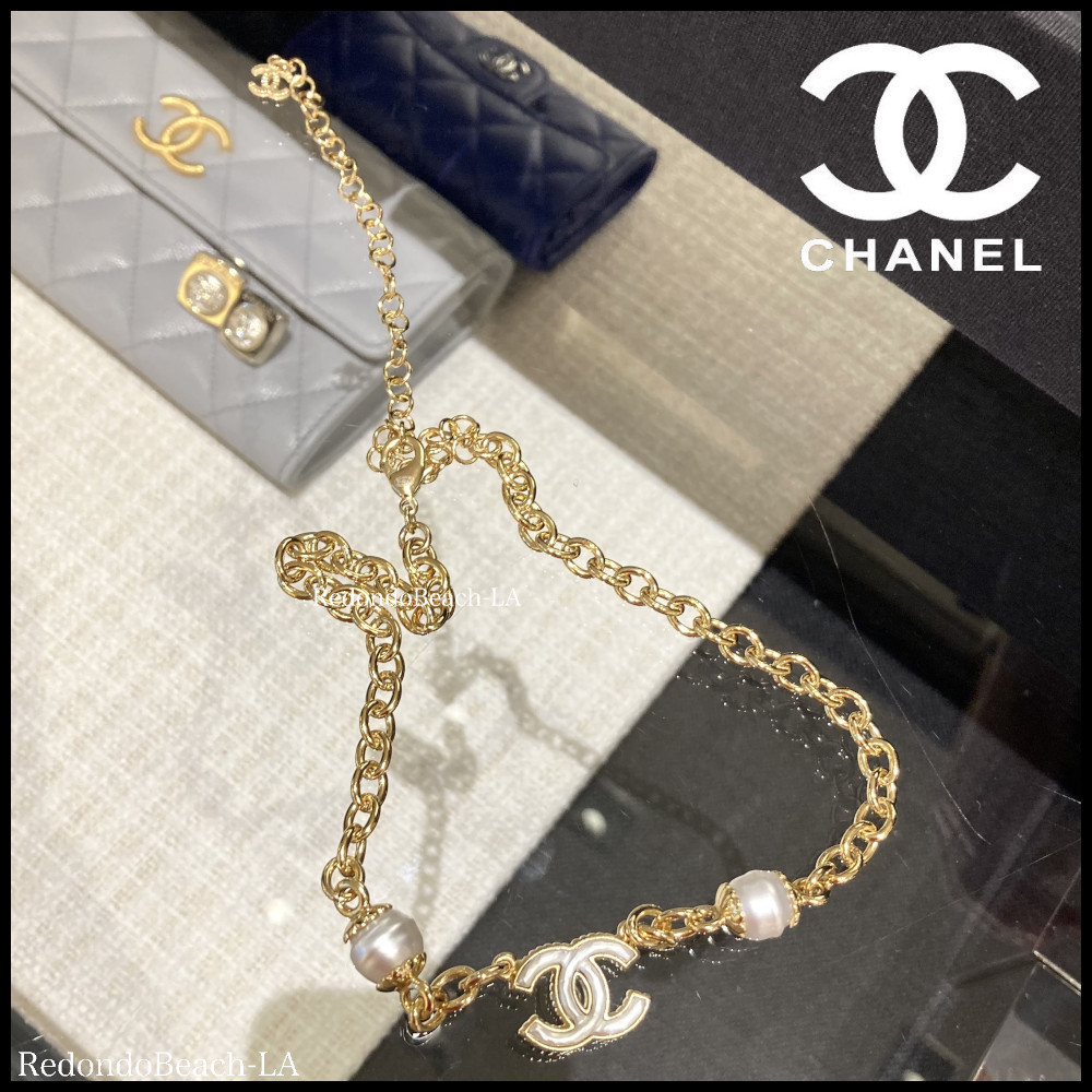 【高級感あるホワイト】CHANEL★ネックレス★純白パール