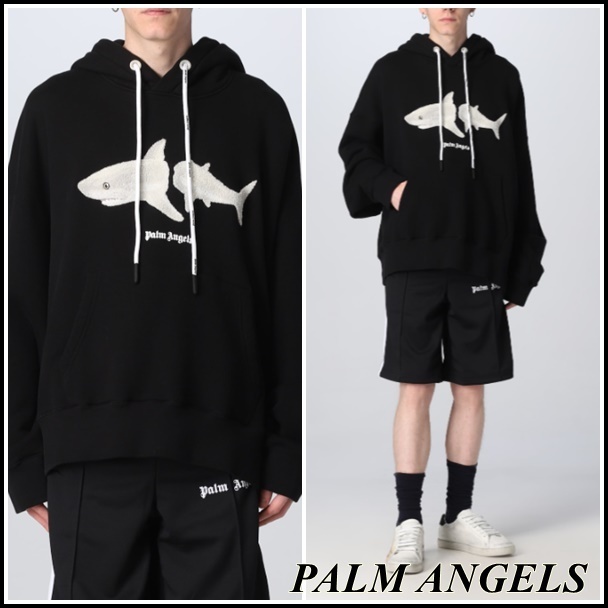 【関税込】PALM ANGELS パームエンジェルス◆シャーク パーカー