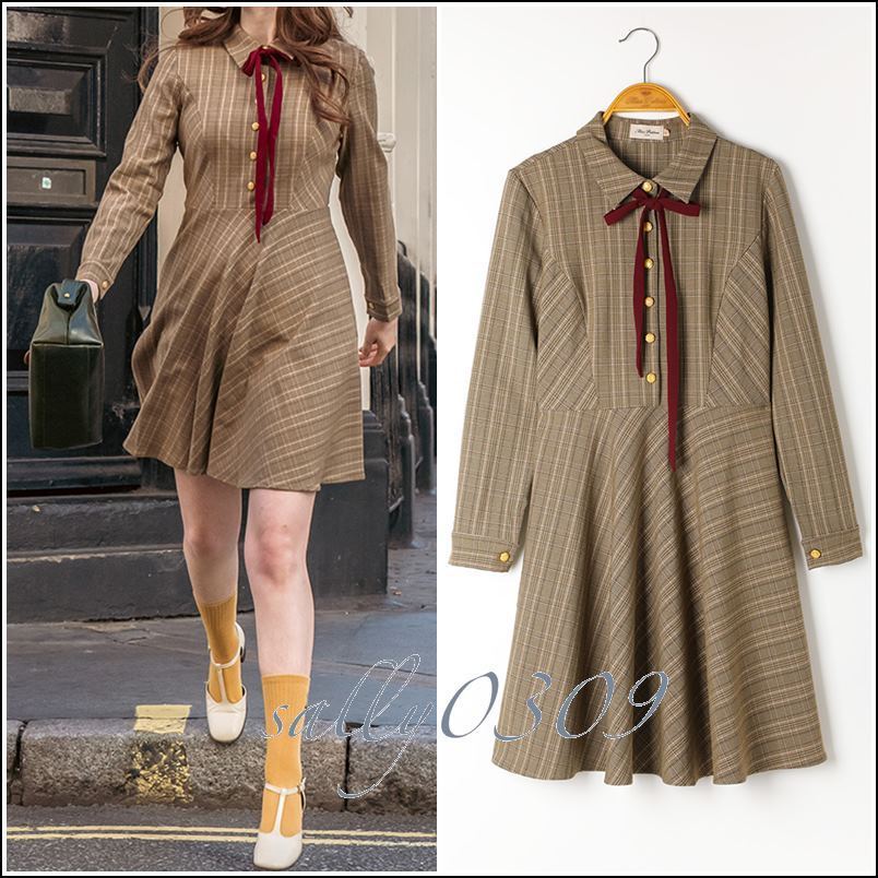 【関税・送料無料】Miss Patina★Emmeline チェック ワンピース