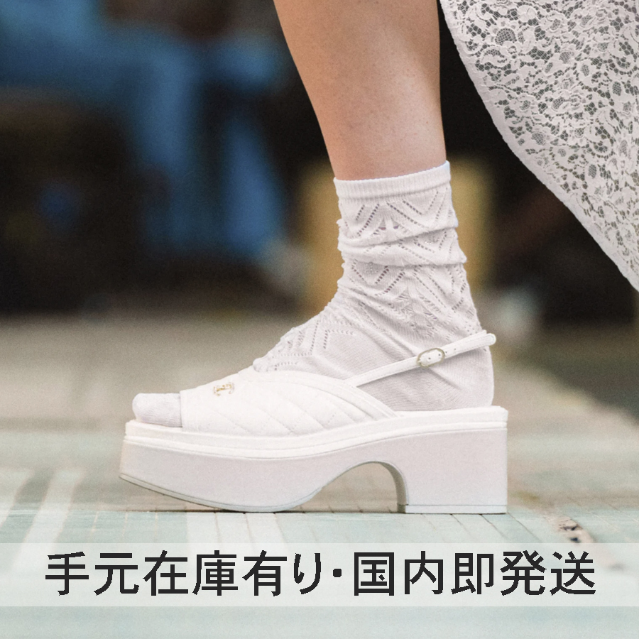 23A CHANEL ビーズ CCロゴ 靴下 ソックス AA9238 B13591 10601