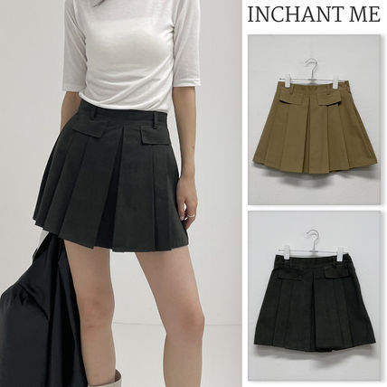 【INCHANT ME】Peach Pleats Mini Skirt Mura Pleated Mini Skirt - Peach | MESHKI US