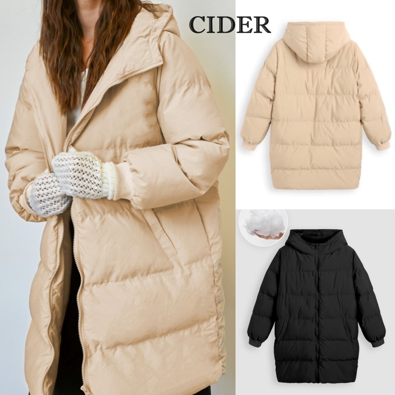 【CIDER】フード付き パファーコート ダウン（送料込）
