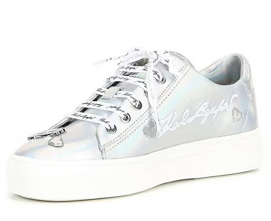 Karl Lagerfeld レースアップ ケイトピン レザー スニーカー