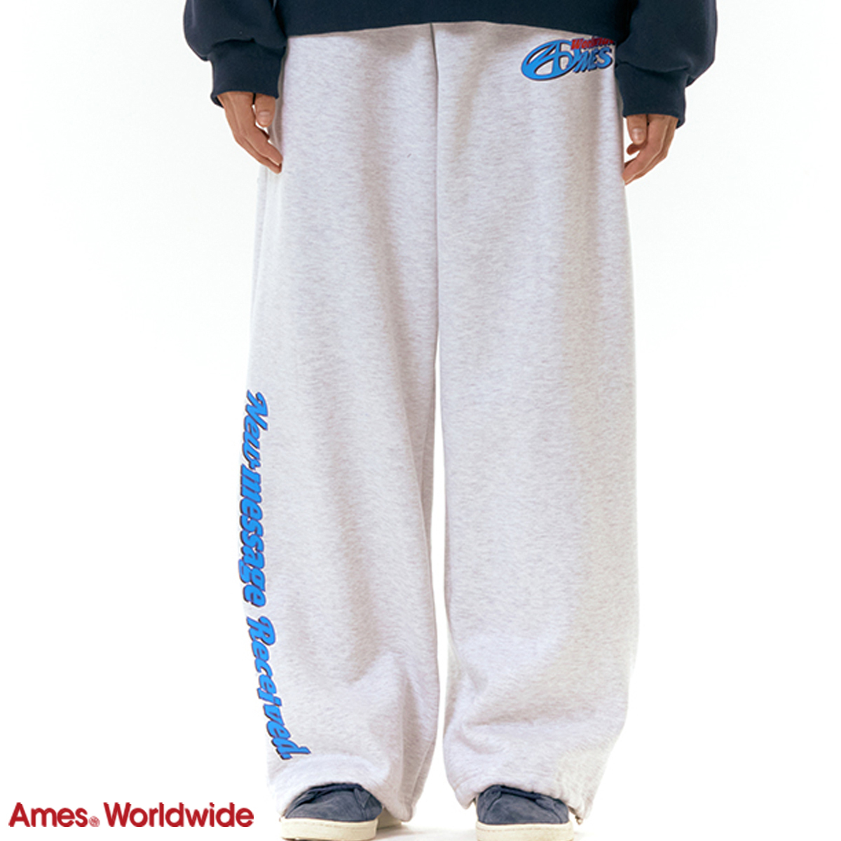 ★AMES-WORLDWIDE★SYMBOL LOGO SWEATPANTS GREY★正規品/送料込