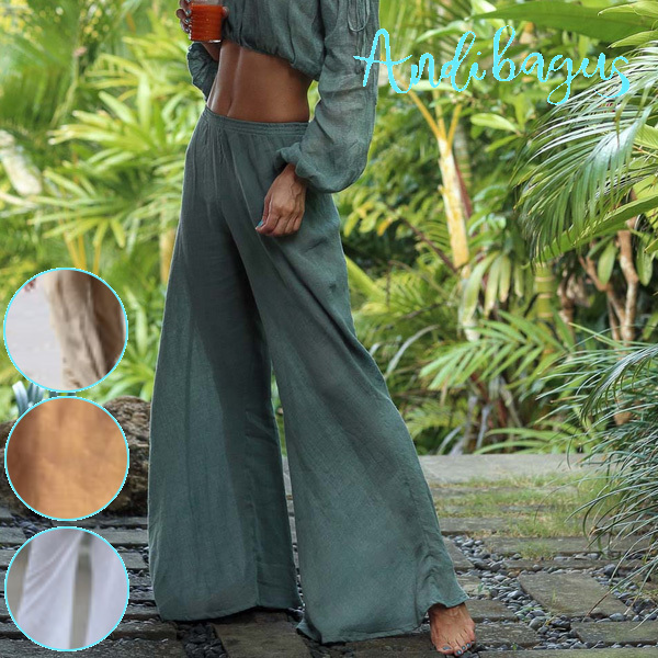 ANDI BAGUS☆Gaia Long Pants リネン ハイウエスト ロングパンツ