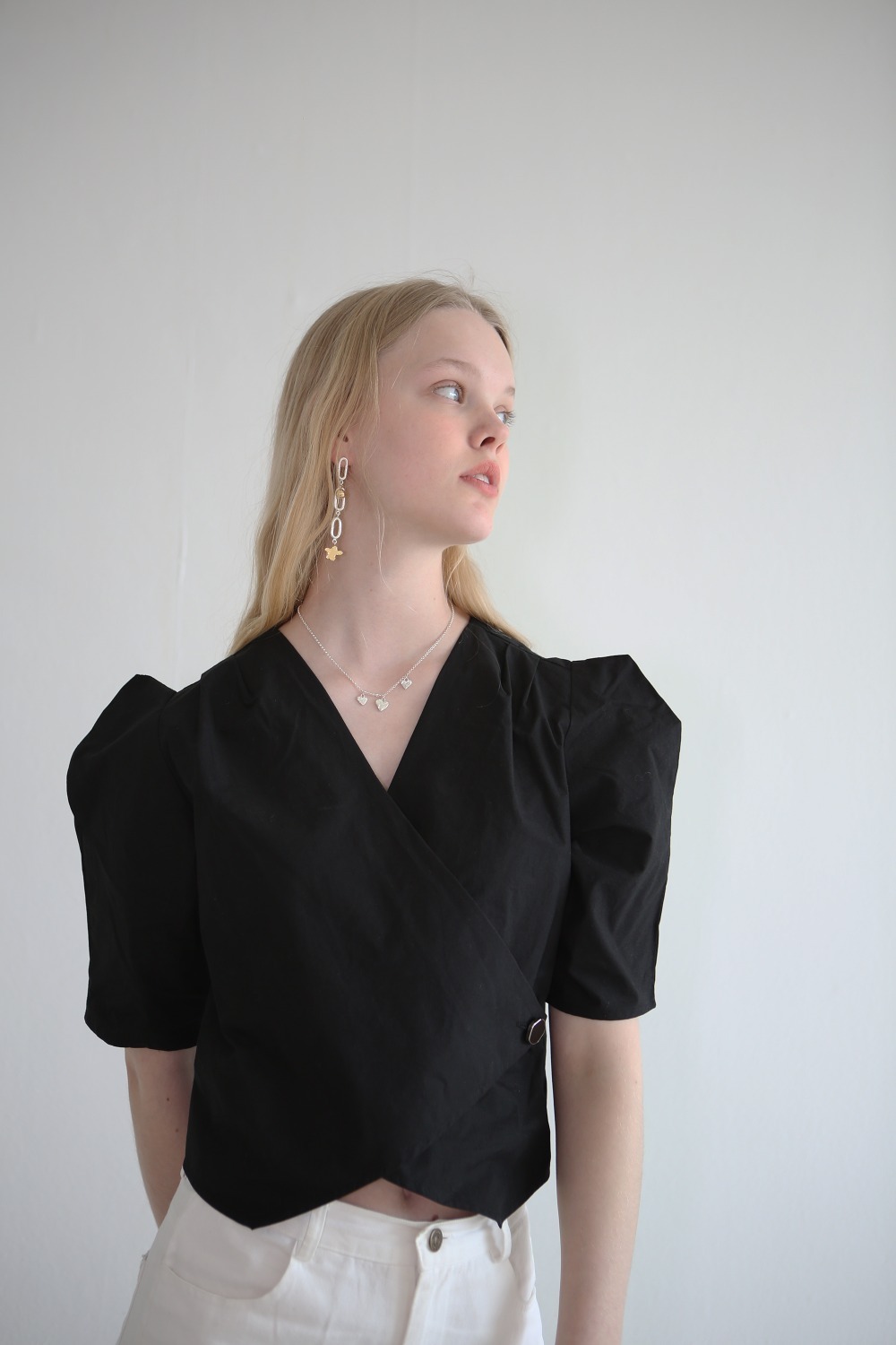 【SOFT SEOUL】 soft three heart choker silver