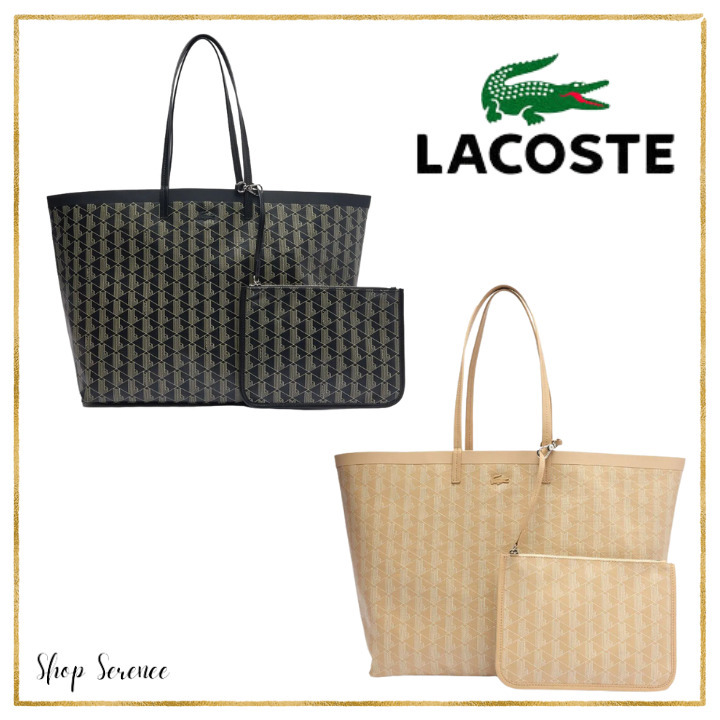 国内発☆関税込【LACOSTE】ゼリー コーテッドキャンバス トート