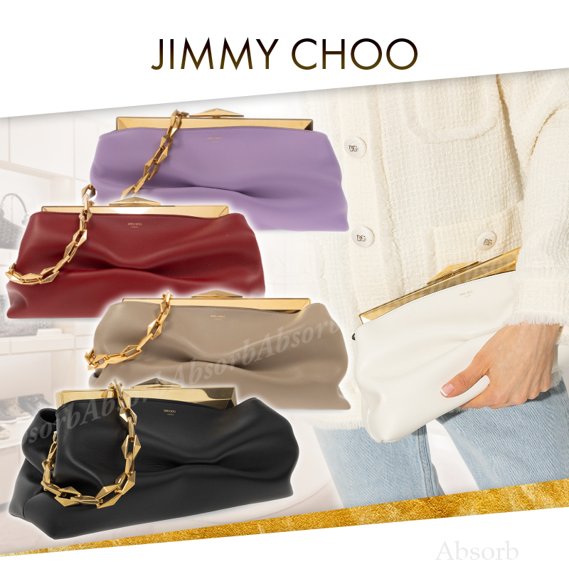 【23AW NEW】Jimmy Choo / Diamond Frame クラッチバッグ / ５色