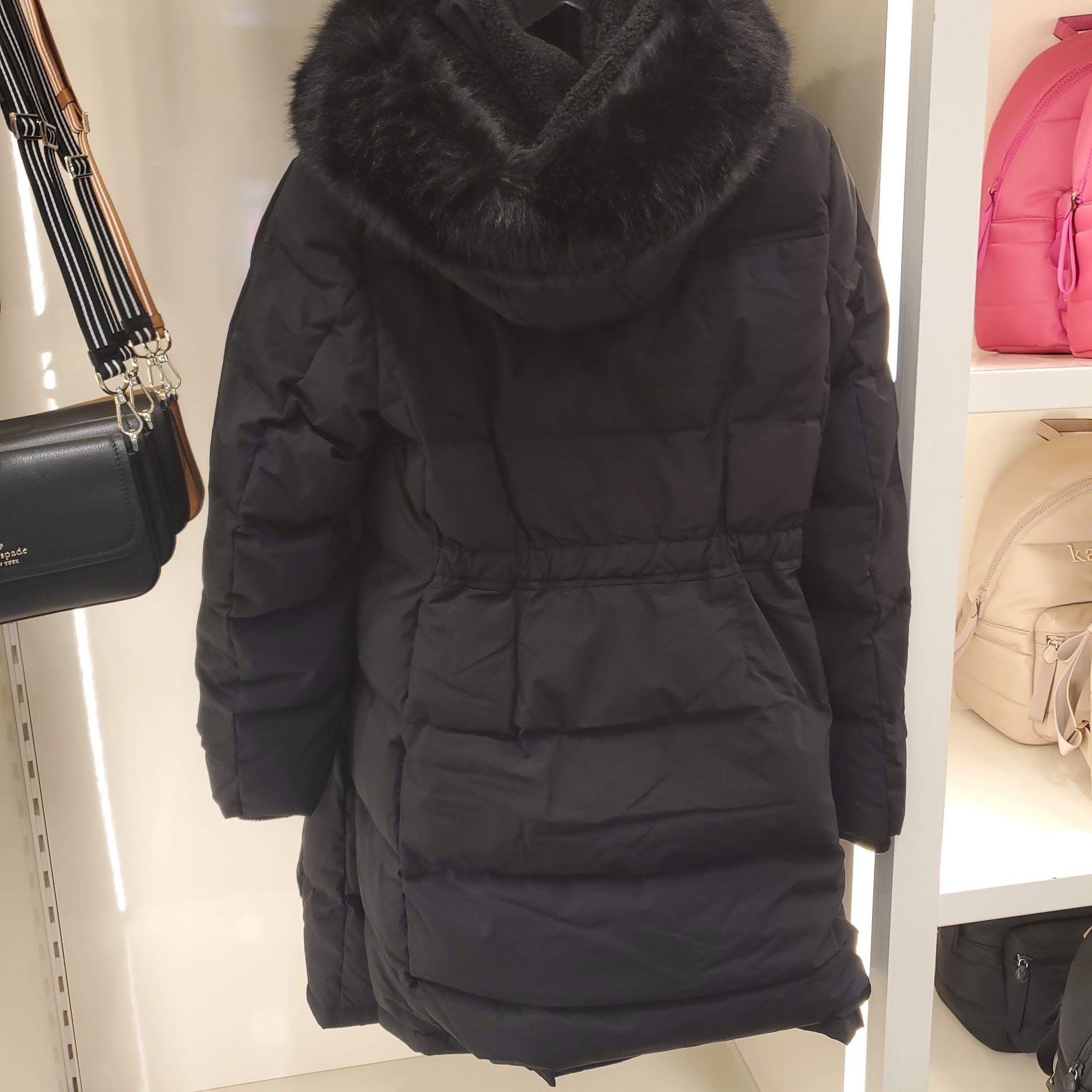 Kate SpadeNY 暖かダウンジャケット ふわふわフード付 (kate spade new