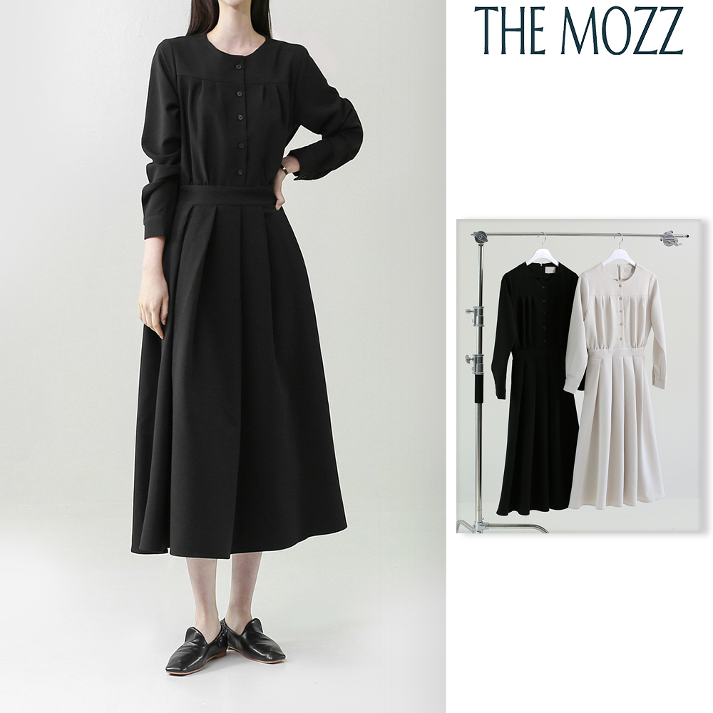 【THE MOZZ】[Premium] Marie Button Banding One Piece