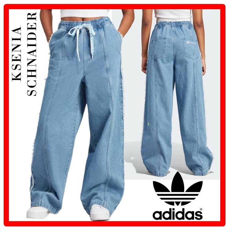 ☆【ADIDAS】☆adidas x KSENIASCHNAIDER W DENIM FRAYED JEAN☆