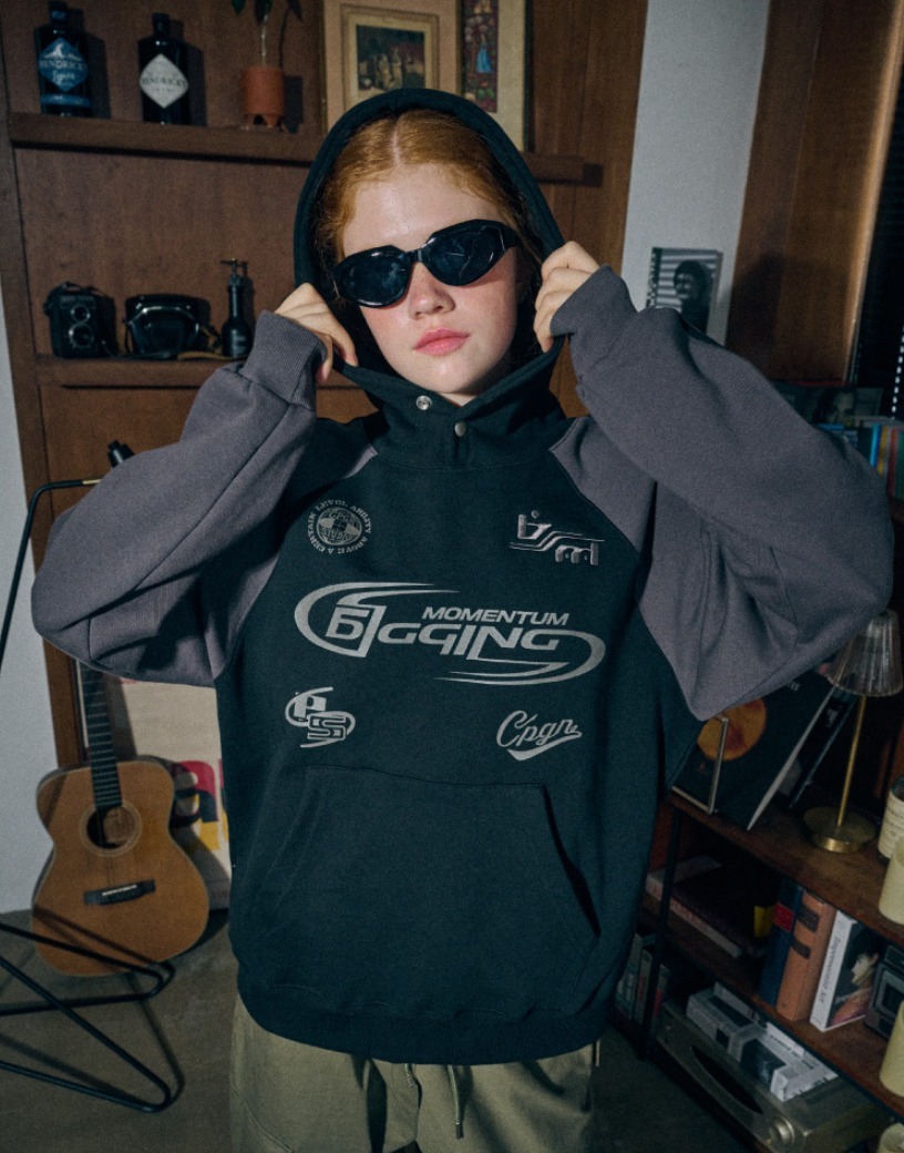 ★人気★【CPGN STUDIO】★Digging Block Raglan Hoodi.e★ ☆人気☆【CPGN STUDIO】☆Digging Block Raglan Hoodi.e