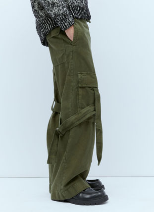 Shop Dries Van Noten Street Style Plain Cotton Straight Cargo