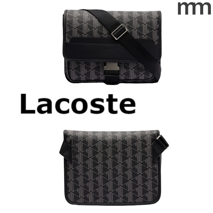 【LACOSTE】ブレンド モノグラム フラップクローズ バッグ 大