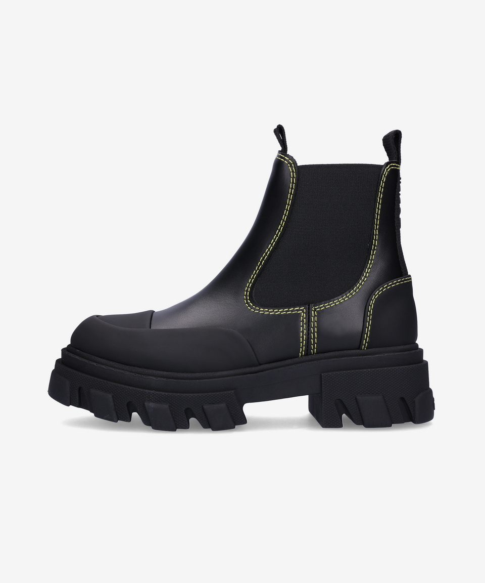 《GANNI》 S1909 099 YELLOW STITCH BOOTS