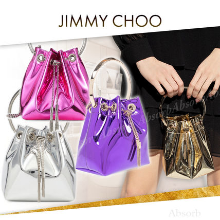 Jimmy Choo Bucket Bags Casual Style Faux Fur 3WAY Chain Plain Party Style Purses