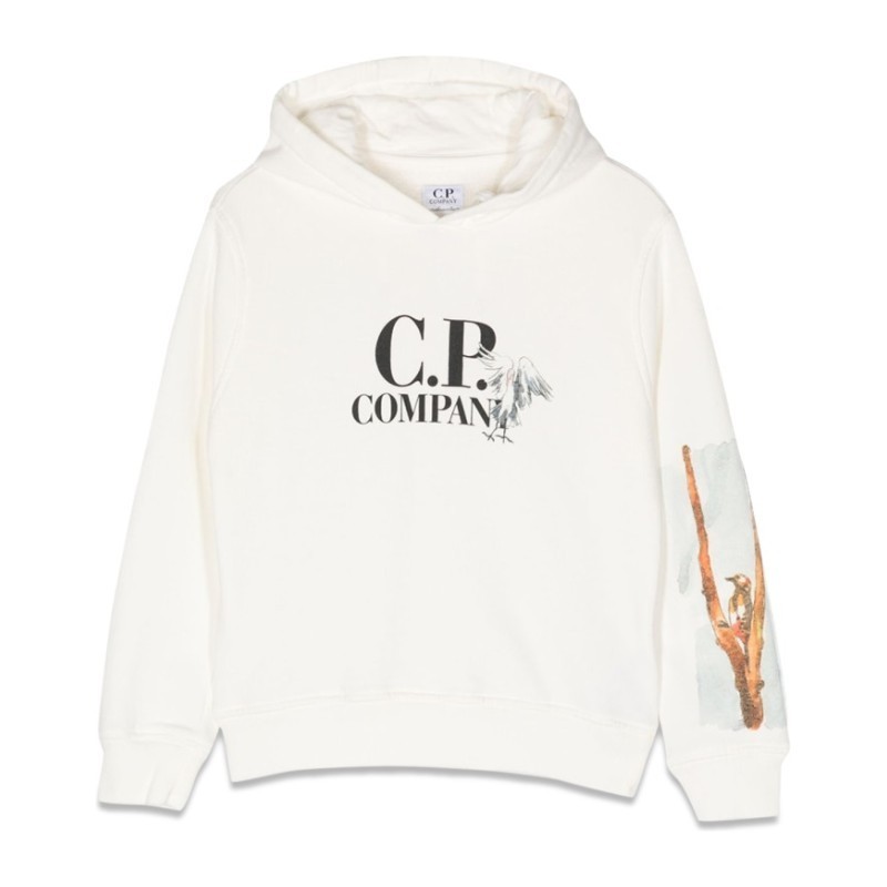 キッズ用トップス C.P. Company graphic logo hoodie (14CKSS058B00K_3569W103)