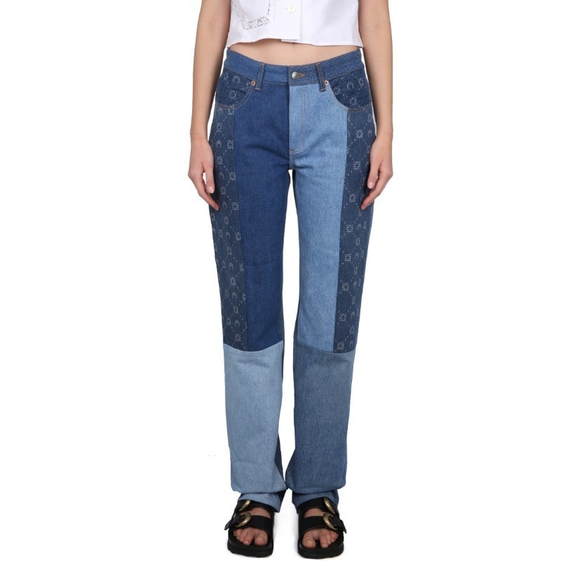 デニム・ジーパン MARINE SERRE SS23 JEANS IN DENIM (P009SS23WU_DENCO000406)