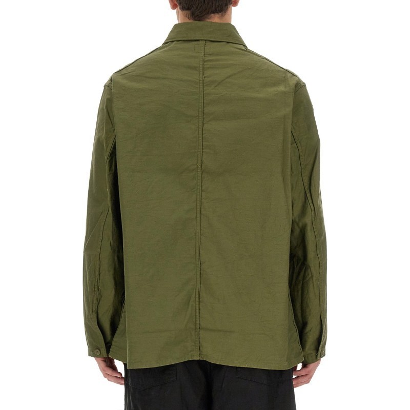 Tシャツ・カットソー Needles SS23 SHIRT WITH LOGO EMBROIDERY (MR220_B-OLIVE)